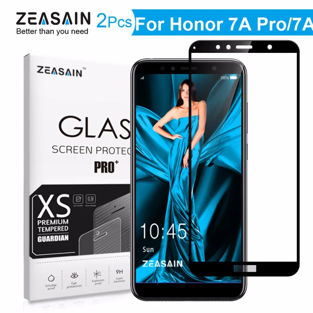 

Оригинальная защитная пленка ZEASAIN для экрана Huawei Honor 7A Honor7A Pro 7 A Pro, закаленное стекло 9H, защитная стеклянная пленка, 2 упаковки