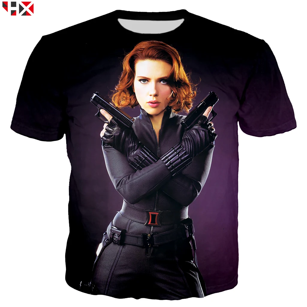 New 3D Print Avengers Endgame T Shirt Black Widow Men T Shirt Unisex Harajuku Style Streetwear Summer Sale Tops X221