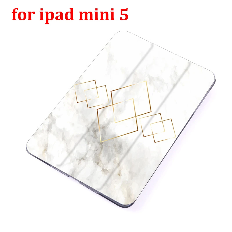 for mini 5 Мрамор флип чехол для iPad Mini 5 4 3 2 1 таблетки чехол Обложка для iPad Mini 1 2 3 из искусственной кожи Защитная пленка - Цвет: for mini 5