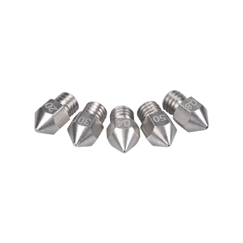 

BIQU 10PCS 3D Printer stainless steel Nozzle Mix 0.3/0.8mm MK8 Extruder Print Head For 1.75MM ABS PLA Printer