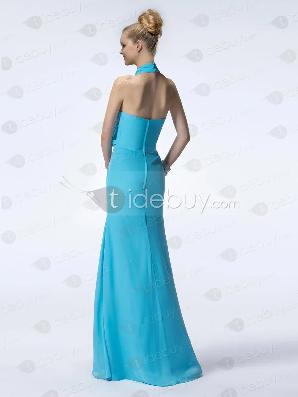 grils designer-Elegant Halter A-line Floor-length Bridesmaid Dress 10850329 | Свадьбы и торжества