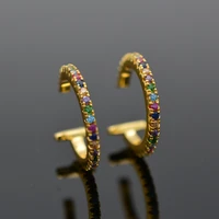 new and charming crystal color clapping set woman earrings zircon clip earrings exquisite cz waiting for unlimited jewelry sales