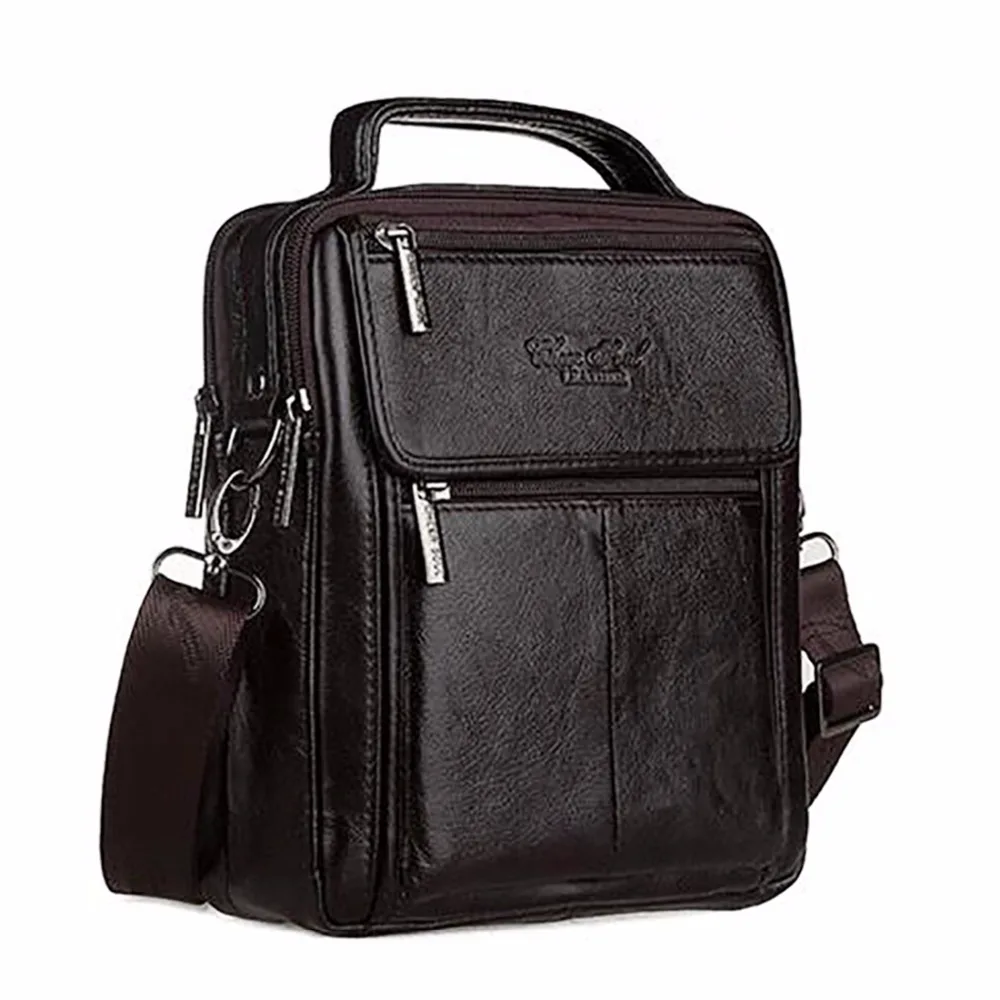 Сумка мессенджер мужская из натуральной воловьей кожи портфель на плечо в