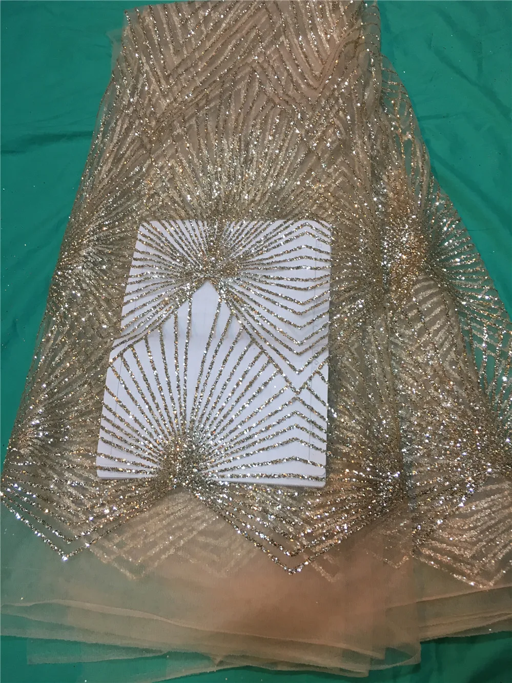 2018 золотистого цвета глиттер с блестками Тюлевое кружевное свадебное платье