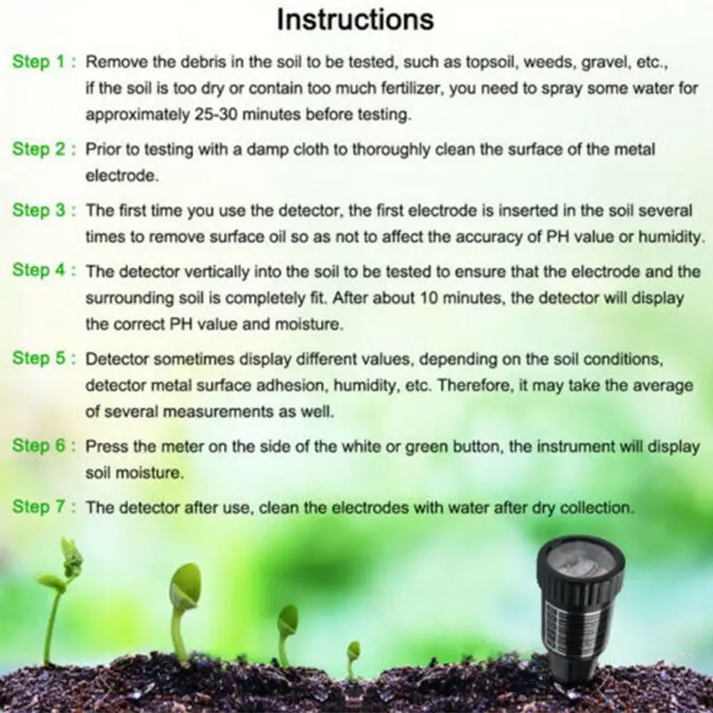 PH Tester Soil Moisture Humidity Meter Detector Garden Plant Flower Testing Tool | Дом и сад