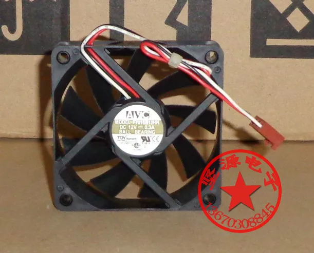 Бесплатная доставка Для AVC F7015B12HN 81 DC 12V 0.30A 3 проводной контактный 70 мм 70x70x15