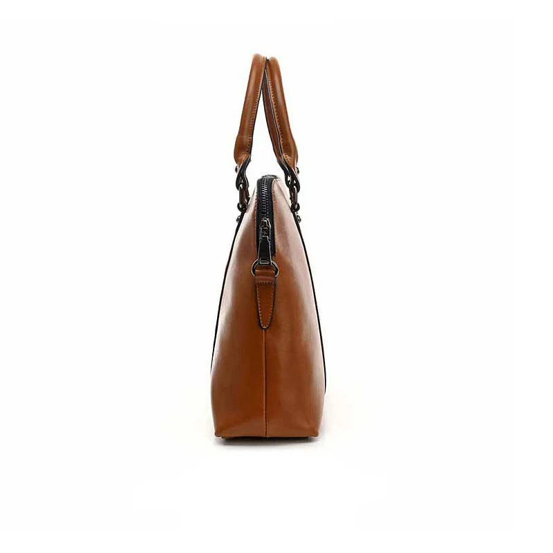 LUYO Brand Genuine Leather Business Luxury Handbags Women Bags Designer Top-handle Ladies Handbag Fashion Laptop Briefcase Bag | Багаж и