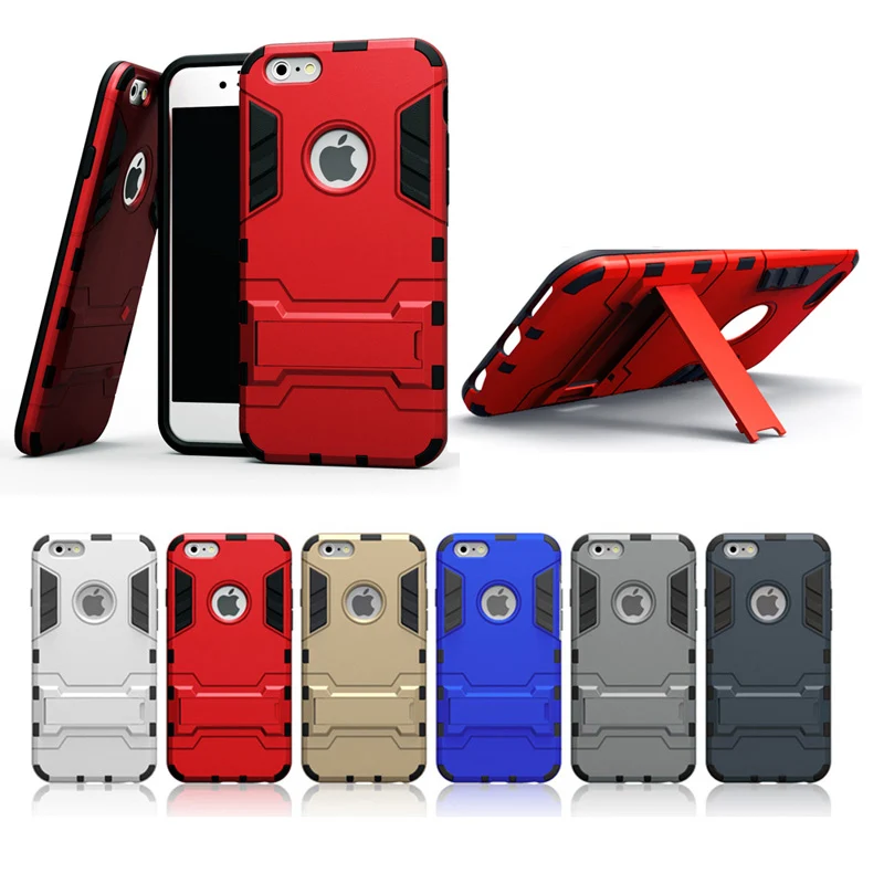 

Armor Stand Case for iPhone 6 6S Plus PC TPU Hard Anti-knock Shockproof Kickstand Back Cover Shell for iPhone 6Plus 6SPlus