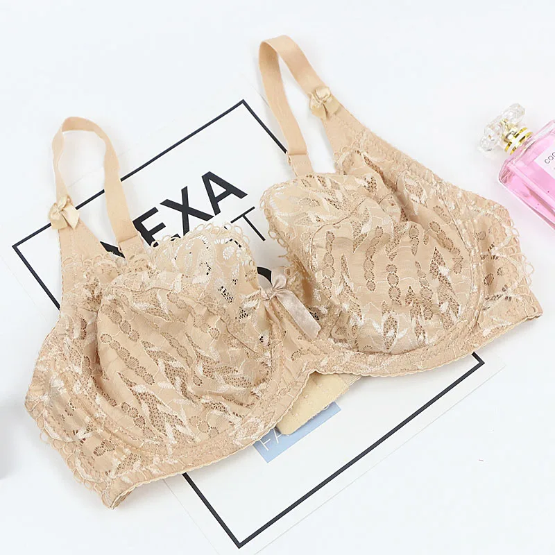 Beauwear дешевый Женский хлопковый бюстгальтер размера плюс, пуш-ап, большая грудь, кружевной черный, белый бюстгальтер, красный размер 38-48, большая чашка D DD E F DE0024