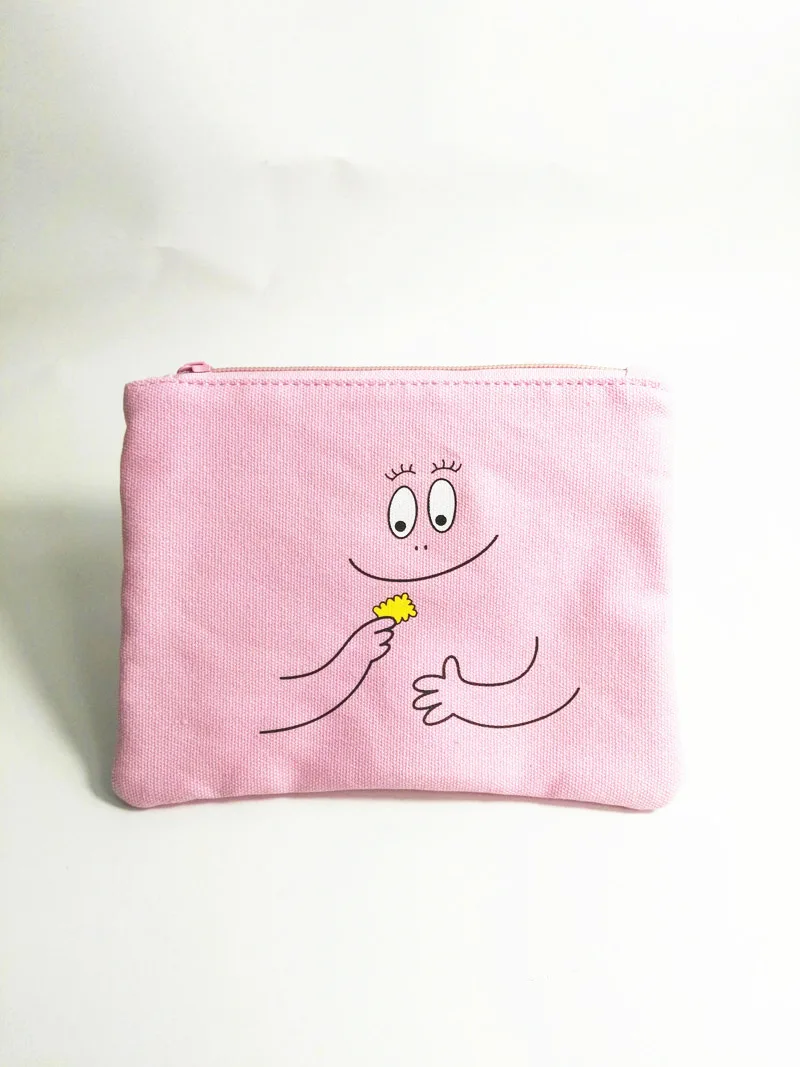 SIXONE INS Корейская розовая сумка для ручки с принтом улыбающееся лицо на молнии