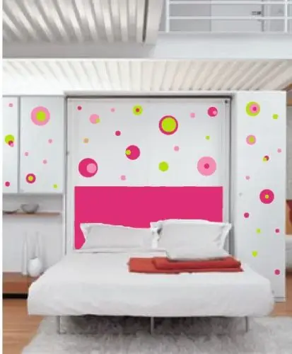 54 PINKS & GREENS в горошек Наклейка на стену для девочек 22inx38in|wall decals stickers|decal stickergirl wall