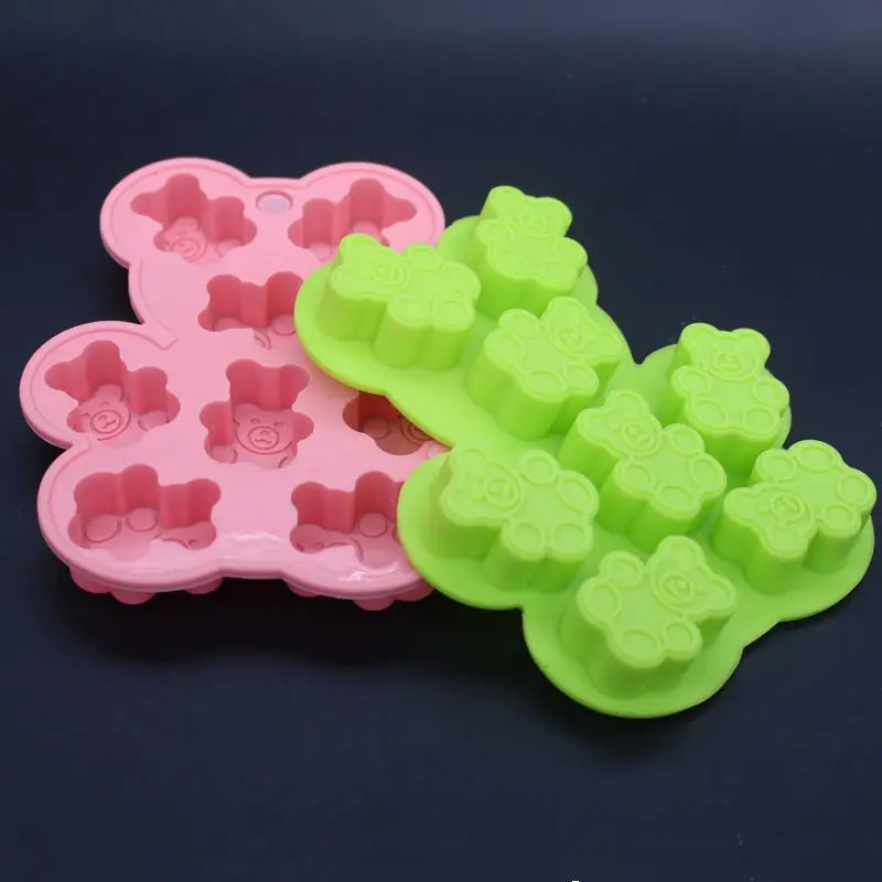 Медведь образный Малый силиконовый шоколадная Форма Силиконовый гелевый