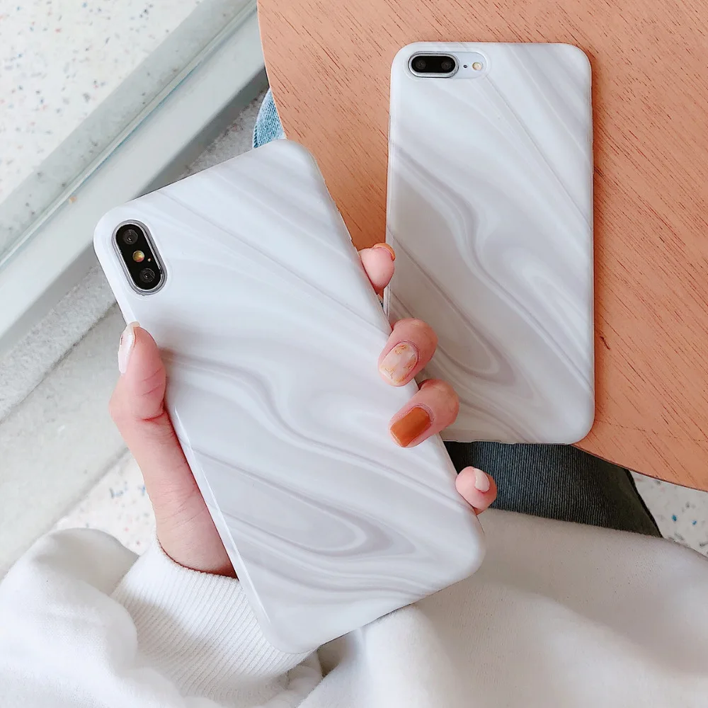 Мраморный чехол для iPhone XS MAX XR Силиконовый ТПУ матовый Iphone 8 7 Plus X 6 6S роскошный