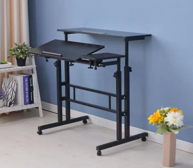 Black Willow Стоящий компьютерный стол многофункциональный Рабочий стол современный ПК или ноутбук стол для домашнего офиса Soho с Mainframe Rack - Цвет: Black Willow