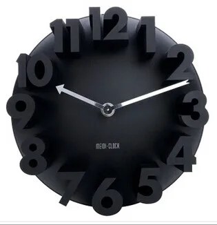3D цифровые часы с объемным рельефом модные настенные заводные дизайнерские для