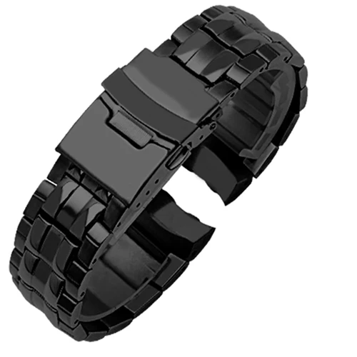 PEIYI точный стальной ремешок адаптированный Casio стальной ремешок для часов водонепроницаемый мужской ремешок EF-535D-7A часы с цепочкой серебристый черный - Цвет ремешка: black