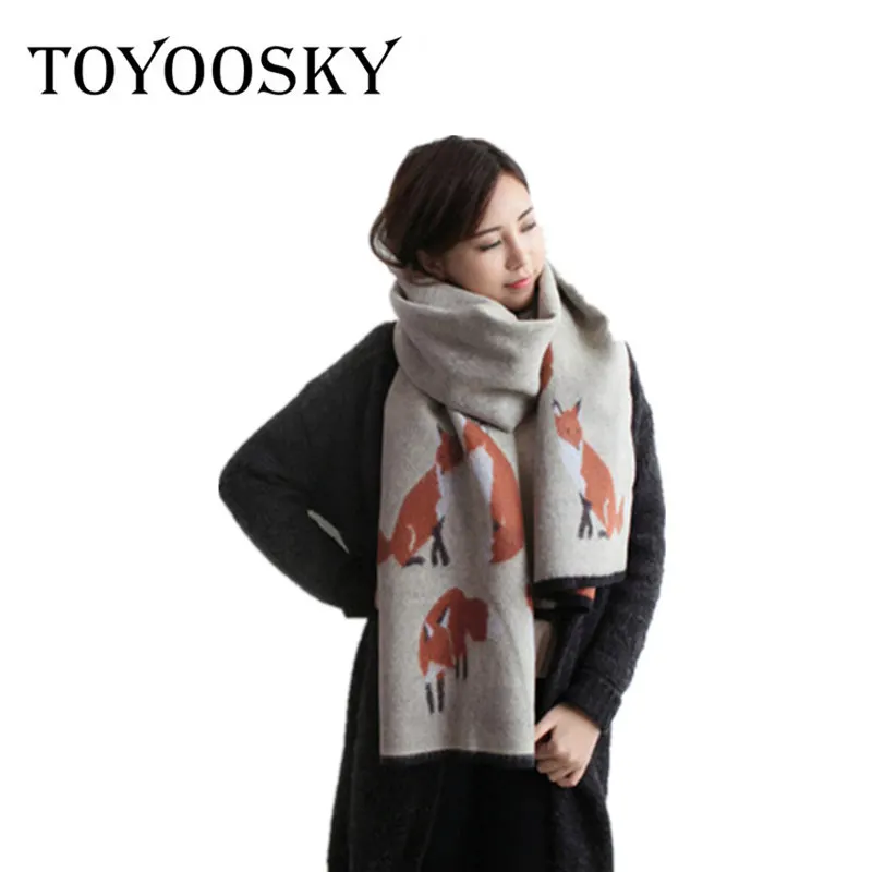 Toyoosky 2017 Высокое качество Зимний шарф платки акриловые основных шали женщин шарфы