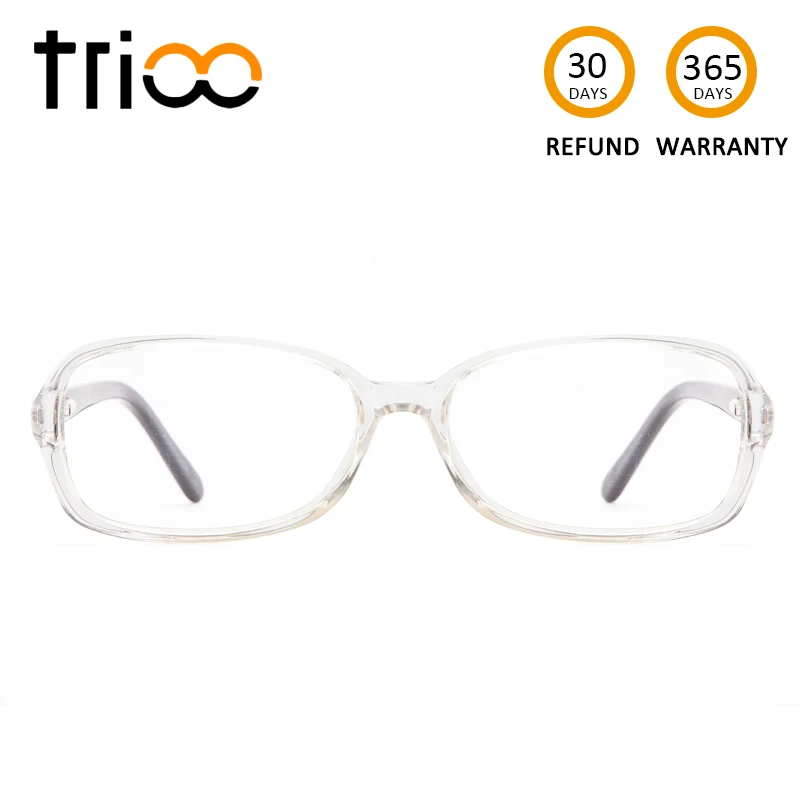 

TRIOO Transparent Glasses for women Prescription Diamond Temple Eye Glasses New Fashion Oval Spectacles Myopia Reading Eyewear