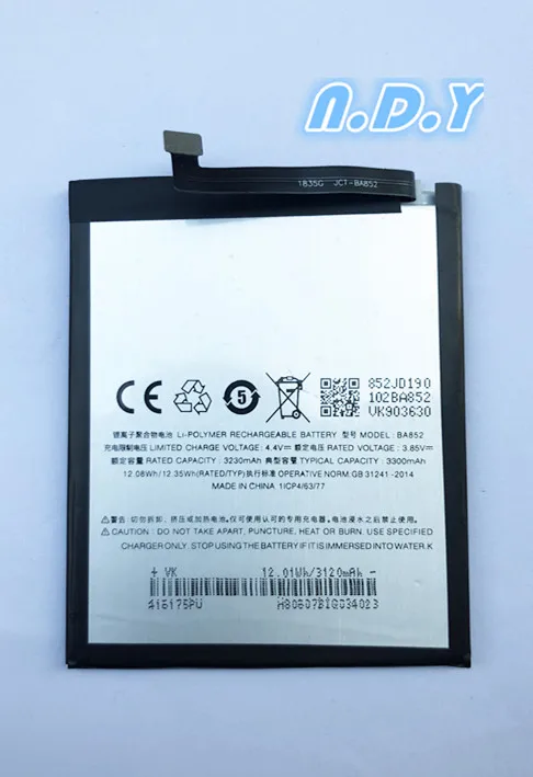100% Оригинальный аккумулятор BA852 MEIZU X8 3300mAh для Meizu 8X Bateria Batterie батареи мобильных