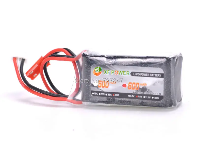 Высокое качество XF power 7 4 V 600 mAh 2 S 30C Lipo батарея JST Plug перезаряжаемая для игрушки на