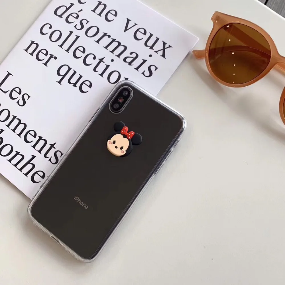ORYKSZ 3D Микки и Минни Маус чехол для телефона iphone XR X XS Max 8 7 6 S Plus ультра тонкий