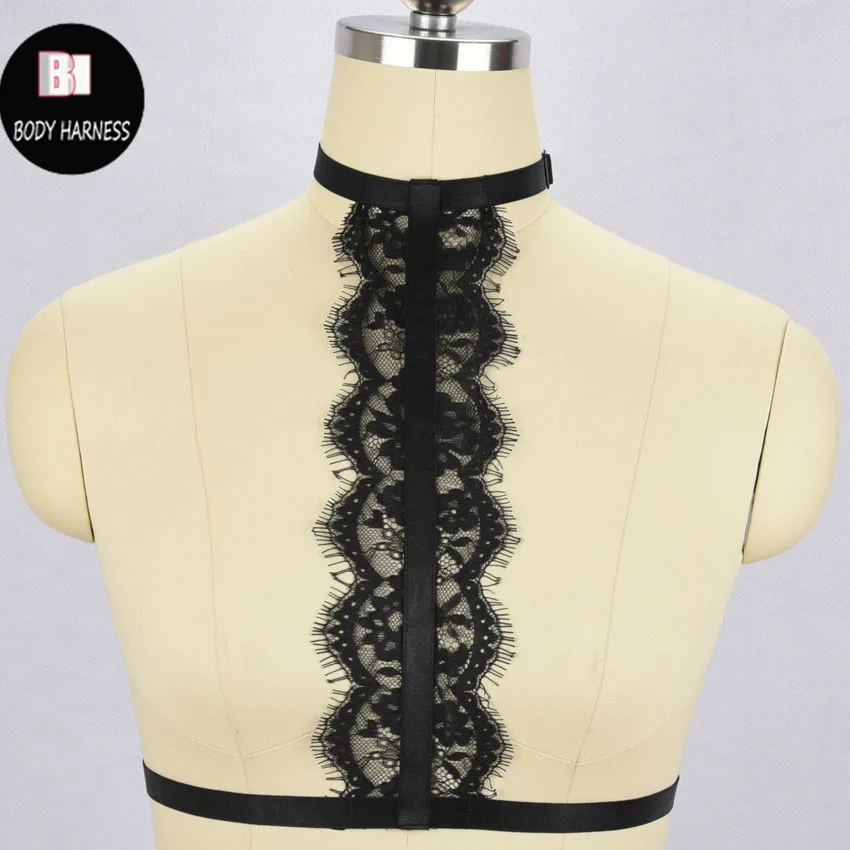 Черное Кружевное женское белье портупея кружевной бюстгальтер Сексуальное