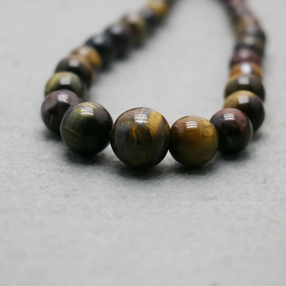 6 14 мм натуральный желтый тигр глаз камень бусы ожерелье для женщин девушек