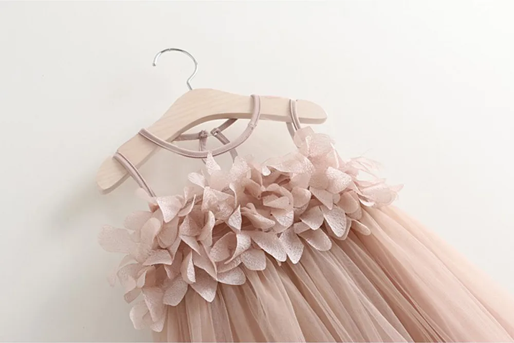 2019 Hot Sale Baby Girls Summer Dress Pageant Sleeveless Princess Dresses TuTu Pink White wedding dresses vestidos #ZXT | Детская одежда