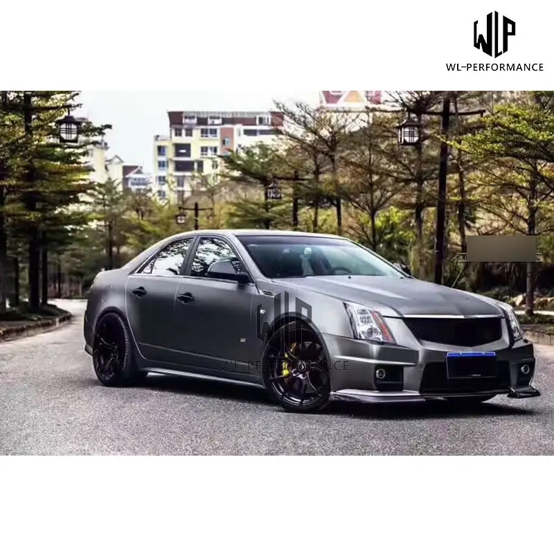 CTS CTS-V высокого качества PP Upainted передний бампер гоночные грили комплект кузова автомобиля для Cadillac CTS CTS-V стайлинга автомобиля 08-12