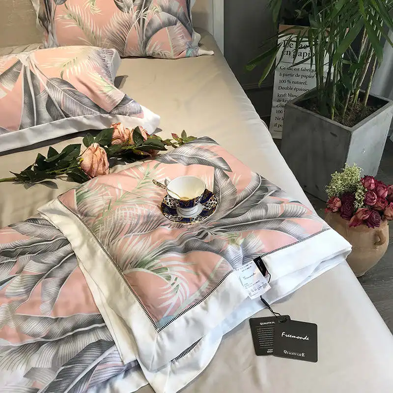 jiaoxia 60 S Tencel хлопковые летние стеганые одеяла одеяло с растительным принтом кровать одеяло King size покрывало для мальчиков ленивая кровать домашний текстиль colchas - Цвет: jiaoxia