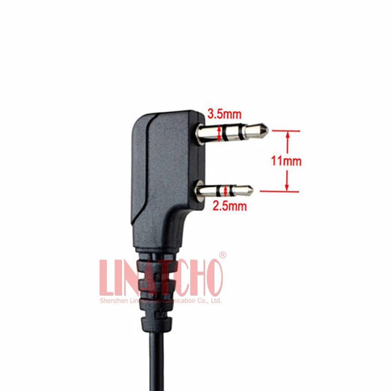 10 pcs D-shape two way radio headset walkie talkie professional earphone PTT mic universal K-Type for most radio
