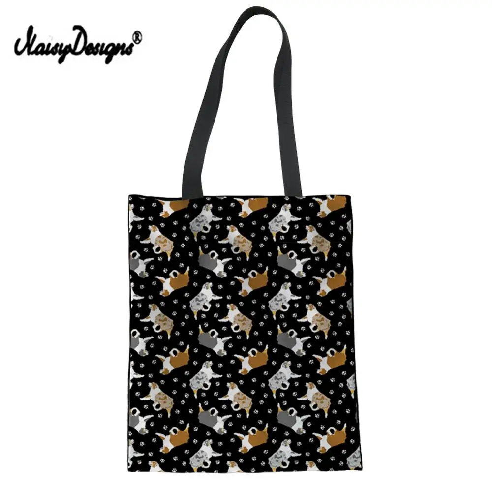 Сумка тоут женская холщовая милая сумочка на плечо в стиле ретро для покупок