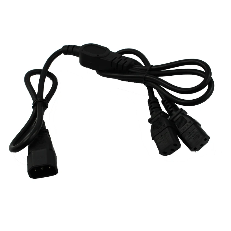 1 M 2 M IEC 320 C14 для 2xC13 Y разделительный шнур IEC 320 Мужской до 2 DVI переходник с внутренней резьбой C14 Удлинительный шнур питания dual C13 Мощность шнур питания кабель