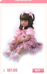 22'' Handmade Newborn Girl Doll Realistic Baby Doll Vinyl Princess Doll with Pink Clothes Kids Toy Birthday Gift for Girls