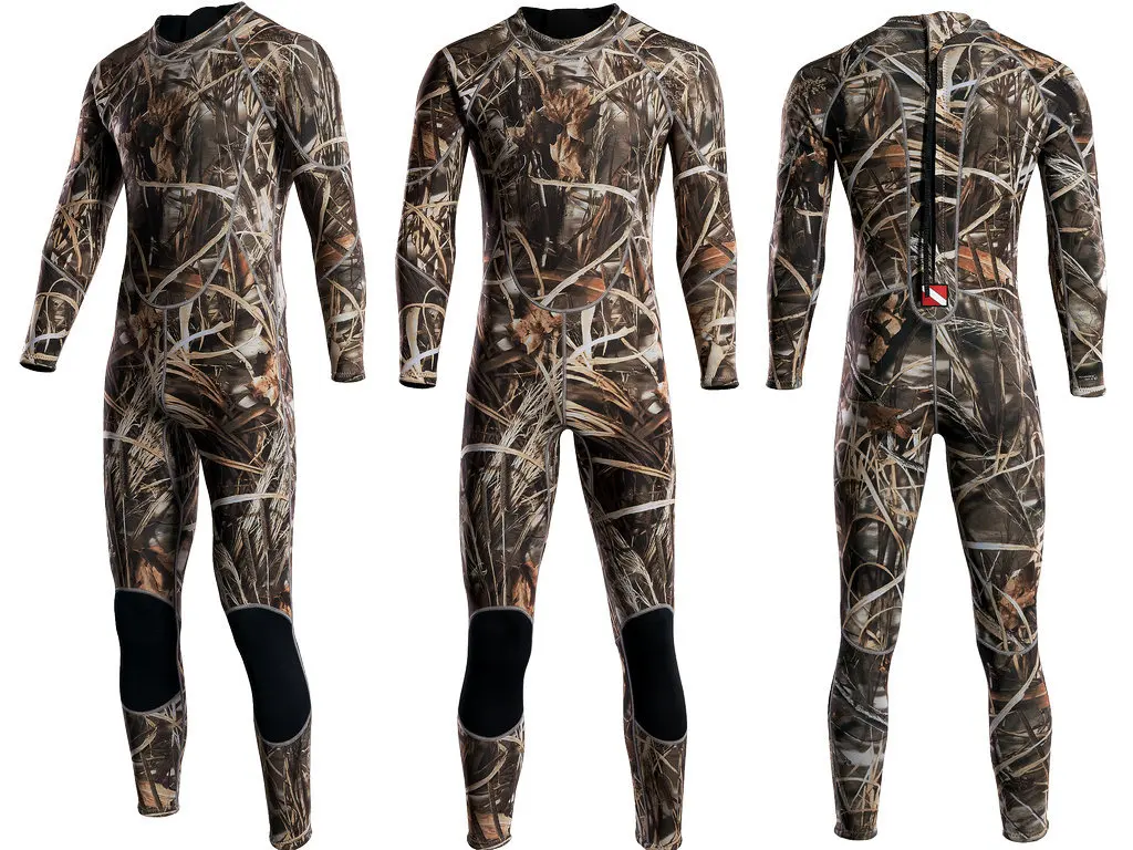 Камуфляжный костюм для дайвинга 3 мм теплый купальник утепленная мужская одежда