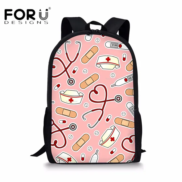 FORUDESIGNS/3 шт./компл. рюкзак, модные школьные сумки для медсестры, для девочек-подростков, рюкзак, Холщовый, для кормящих детей, школьные сумки, рюкзак для студентов - Цвет: H5802C
