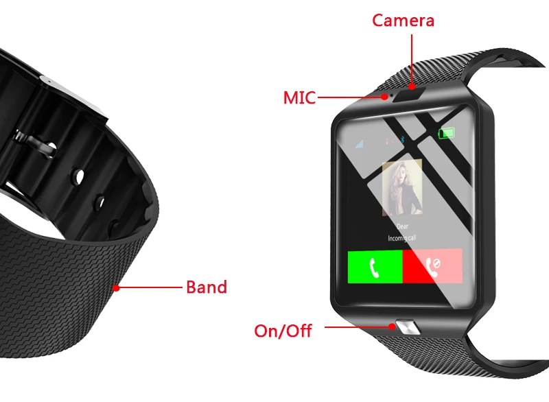 Смарт-часы с Bluetooth для Iphone, телефонов, huawei, samsung, Xiaomi, Android, поддержка 2G, SIM, TF карта, камера, умные часы, PK, X6, Z60