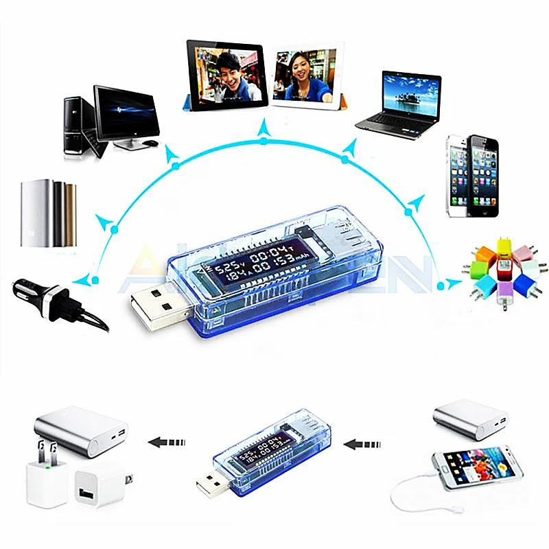 Цифровой вольтметр Амперметр постоянного тока 4 30 в 0 3 А с ЖК дисплеем USB