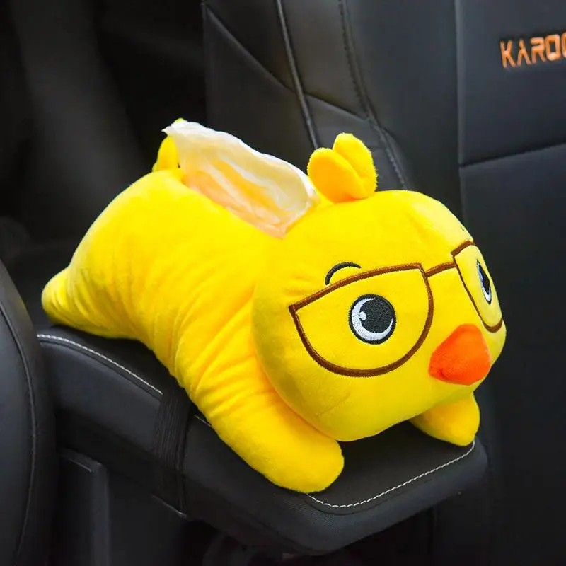 Creative Car Tissue Box Handrailbox Hanging Cartoon Cute Towel Bag Drawer Papers Cover Car Interior Decoration Accessories 1PC - Название цвета: Оранжевый