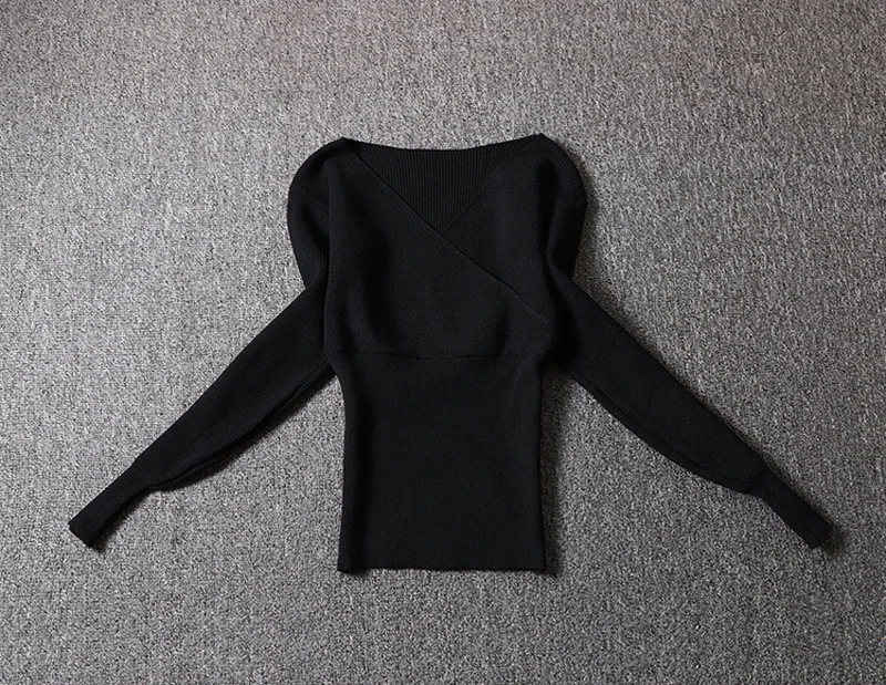 Пикантные модные Повседневное Для женщин свитер Топы Твердые Цвет Длинные