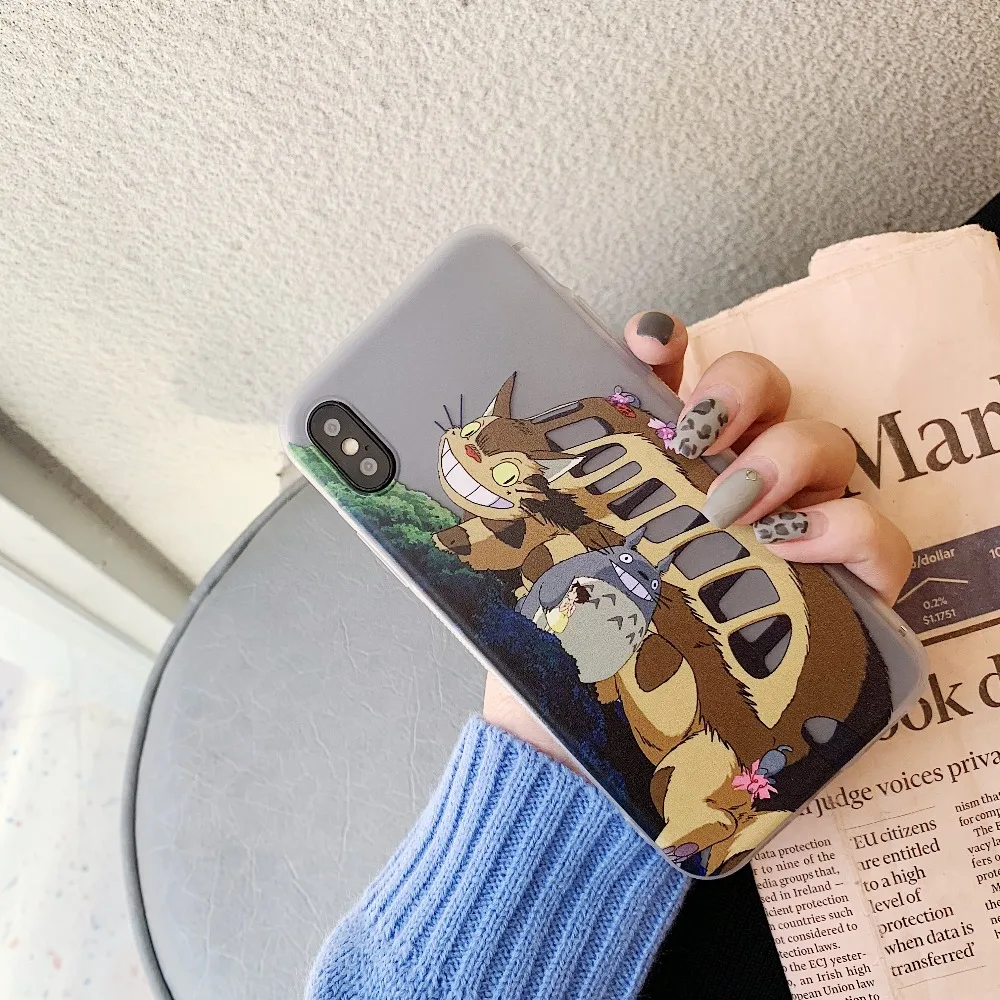 Luxury Transparent Totoro Tpu Case Cover For iPhone X XS MAX Silicone Soft Back 6 6S 7 8 Plus XR Phone Cases |