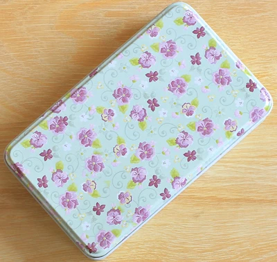 H purple flower 1 шт. офисные настольные канцелярские коробки открытка zakka коробка олова печенья коробки/Карандаш Чехол/железный ящик 193X115X54 мм - Цвет: H purple flower