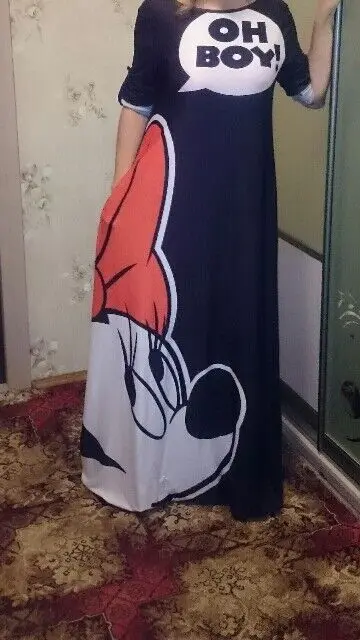 Платье-швабра с принтом открытой спиной в европейском и американском стиле 2019 |