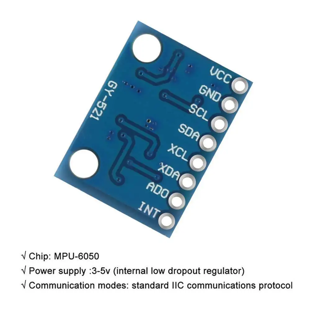 GY 521 MPU 6050 MPU6050 6 DOF 3 осевой акселерометр гироскоп сенсор модуль 16 бит AD конвертер