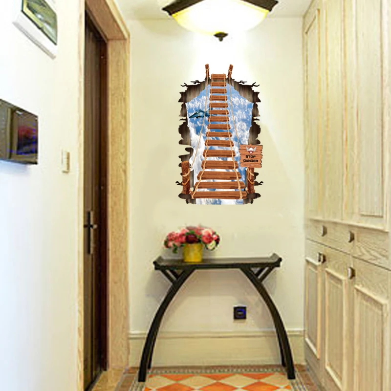 3D Небесно мост наклейки на стену домашний Декор Гостиная двери и стены мебель для