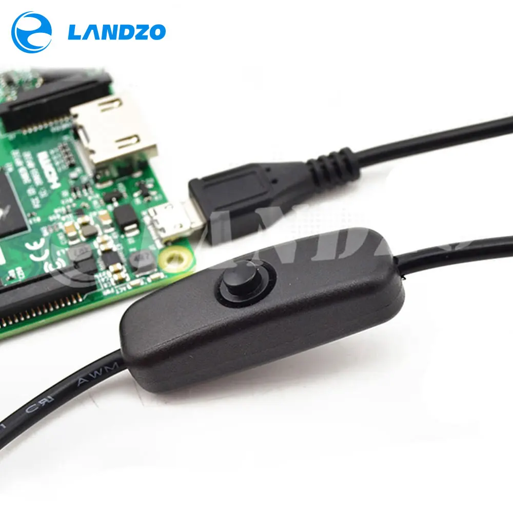 1 шт. кабель питания с микро USB переключателем 5 м к Micro провод для зарядки Raspberry Pi 2 /