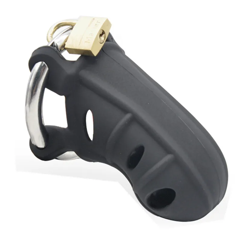 Мужской Целомудрие устройства силиконовая клетка целомудрие Нержавеющая сталь