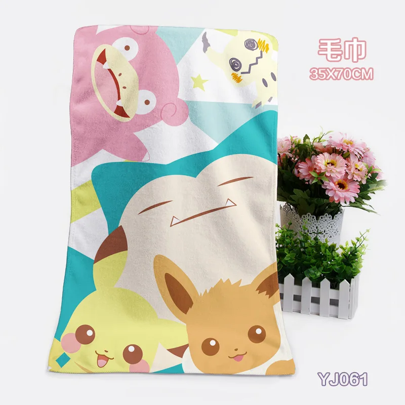 see chart IVYYE 1 шт. Evee Monster Модные индивидуальные аниме банные полотенца s платок мягкое полотенце для лица мультфильм мочалка унисекс Новинка - Цвет: see chart