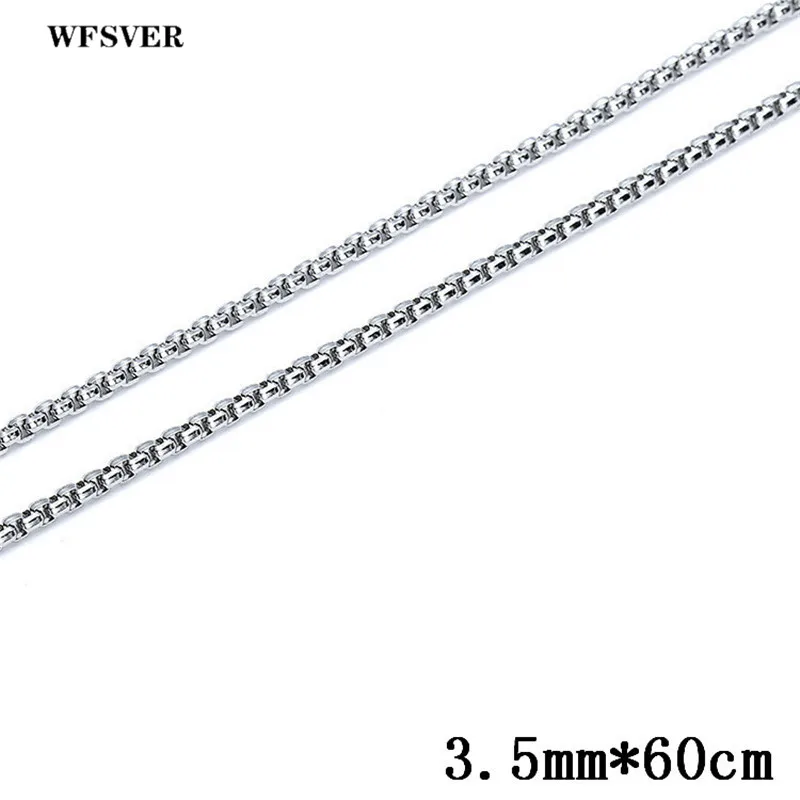WFSVER 60 см 3 5/4 мм ширина Хип-хоп цепочка мужская из нержавеющей стали с