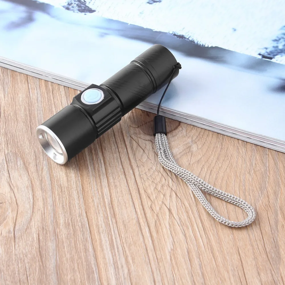 2000LM Q5 Водонепроницаемый Портативный USB удобный мощный светодиодный фонарик